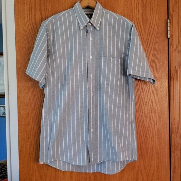 EUC Stafford Mens Striped Dress Shirt Sz 15.5 - Picture 1 of 4